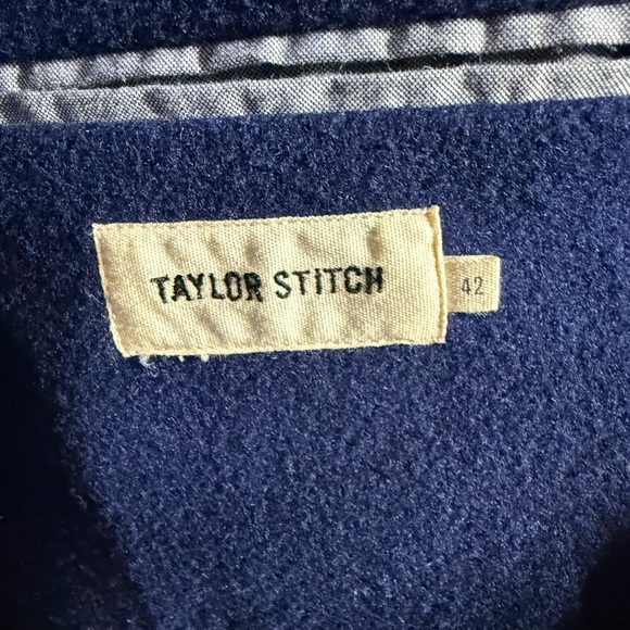 Men's Taylor Stitch The Telegraph Jacket in Blue Boiled Wool, Size 42 - Picture 5 of 7